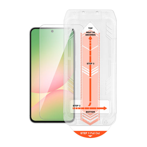 HyperGear Tempered Glass Screen Protector w/Installation Applicator Tray for Galaxy A Series 16371